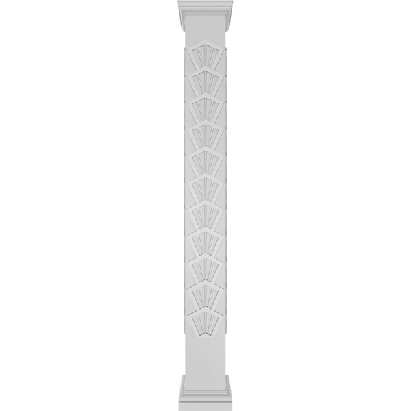 Craftsman Classic Square Non-Tapered Coastal Fretwork Column W/ Tuscan Capital & Tuscan Base